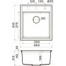 Мойка OMOIKIRI DAISEN 46-CA Artgranit/Карамель 4993611